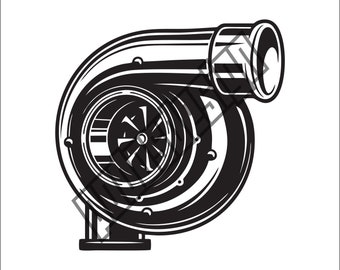 Turbocharger SVG | Car Part Cut File for Cricut (Digital Download)
