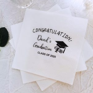 Tovaglioli per la laurea della classe del 2025, tovaglioli per la laurea, tovaglioli personalizzati per la festa di laurea, decorazioni per la festa di laurea, regalo di congratulazioni