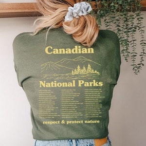 Canadian National Parks Tshirt, Canada Park Ranger T-shirt, Granola Girl Aesthetic Gorpcore Tee, Retro Mountain Indie Oversized Unisex Shirt