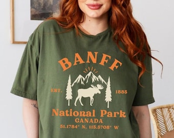Banff National Park Alberta Shirt, Banff Rockies Park T-Shirt, Granola Girl Mountain Overzised Tee, Canada Souvenir Shirt, Outdoor Lover Tee