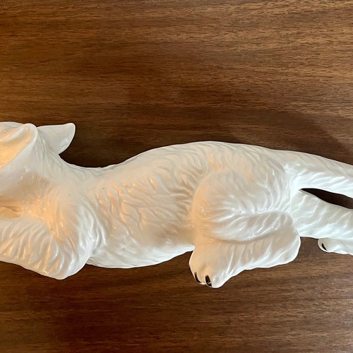 Shops MCM Stalking White Cat Figurine by Norcrest Japan, Vintage Wall Climbing 14