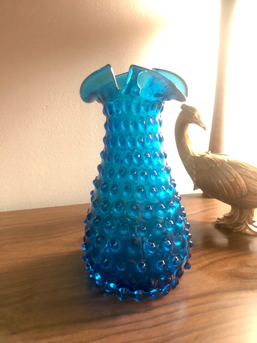 Hobnail Vase - Barrel - Midnight Blue