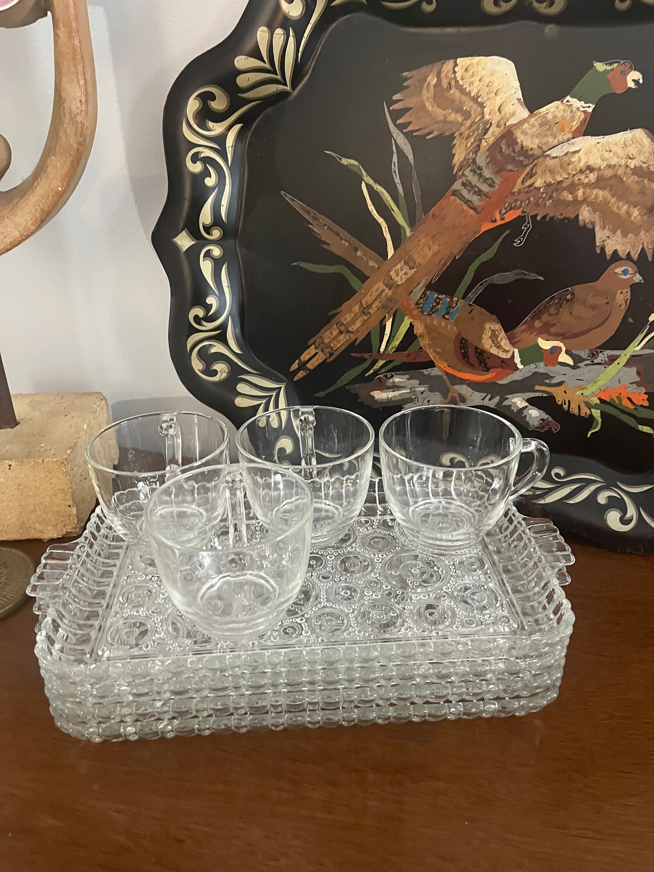 Servasnack Bubble Patterned Glass Snack Sets by Anchor Etsy