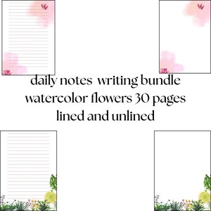 30-seitiger Notizblock zum ausdrucken – liniertes & unliniertes bedruckbares Papier