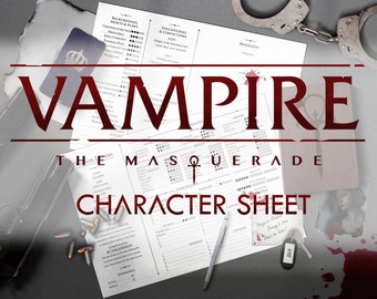 VTM Minimalistic Fillable Character Sheet - Vampire: The Masquerade V5