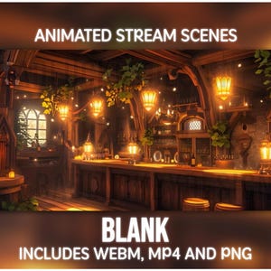 Scènes animées Fantasy Tavern Stream - Cosy Magical Inn Écrans Twitch | Contexte Vtuber | Téléchargement instantané image 7