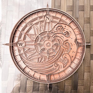 Multilayer Nautikkompass Laser geschnitten 3D-Datei überlagerter Kompass SVG Dxf svg Ai Dwg Pdf | Glowforge Silhouette Cricut Wohnkultur DIY