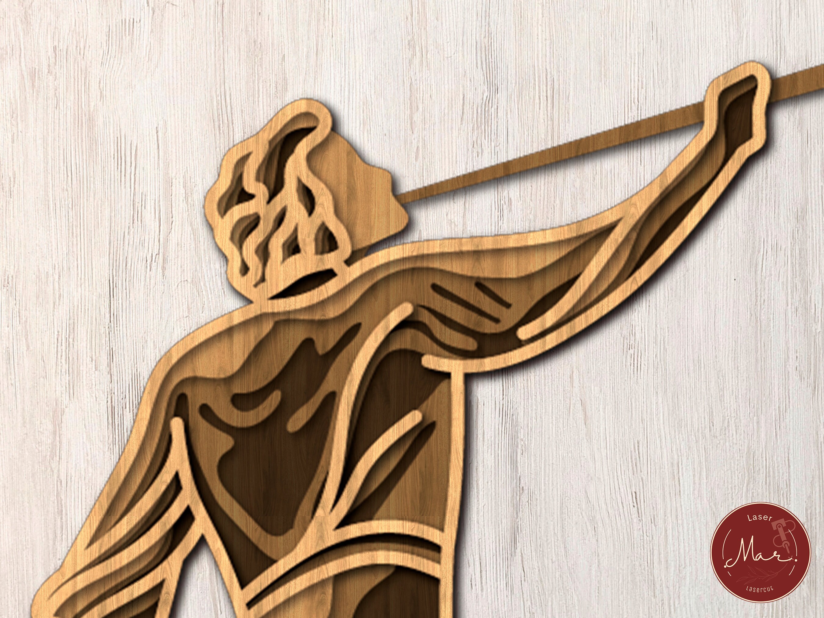 Moroni Scripture Figure Multilayer Mormon Angel Moroni Statue Laser Cut File 3D Layered Mormon ...
