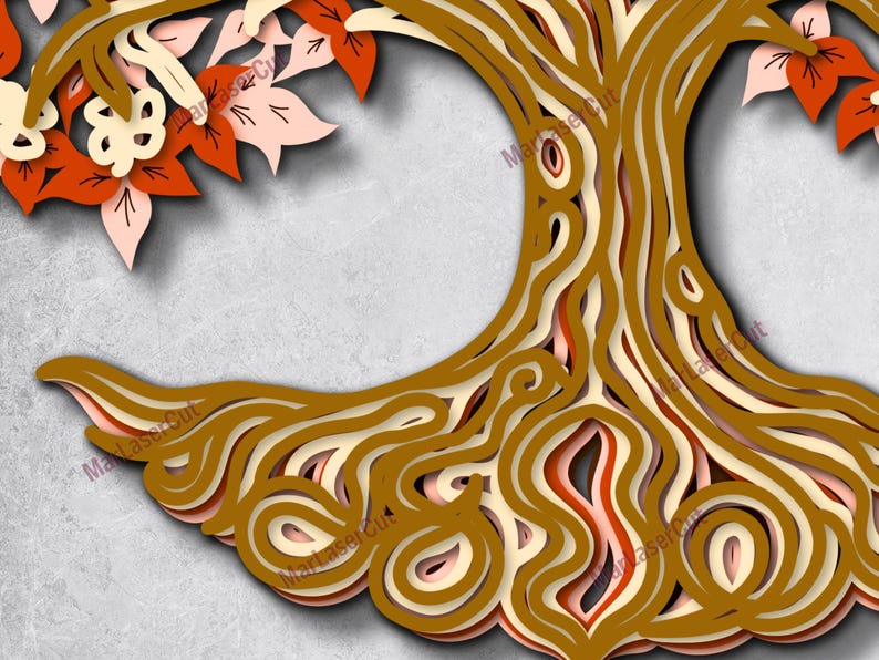 Tree of Life Layered SVG Tree of Life SVG Cut File 3d Layer Tree of ...