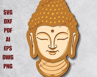 Layered Buddha Mandala SVG: Laser Cut File, CNC Template