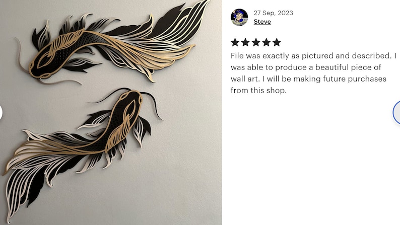 Layered Koi Fish Svg Laser Cut File, 3D Koi Mandala, Multilayer Koi Svg ...