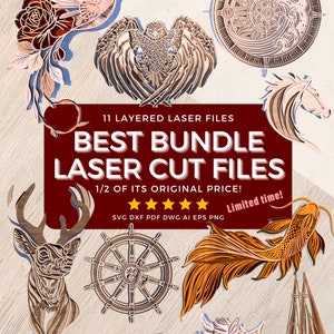 Intricate Layered Mandala Bundle SVG Cut Files for Laser Crafting Multilayer Laser Cut 3d Layer Laser  Multilayer Glowforge DXF Vector