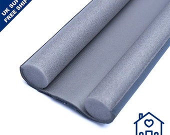 Waterproof Seal Strip Draught Excluder Stopper Door Bottom Guard Double GREY