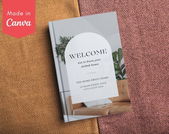 Airbnb Welcome Book Template | House Host Manual Guidebook Template | Real Estate Canva Template | Vacation Rental Template