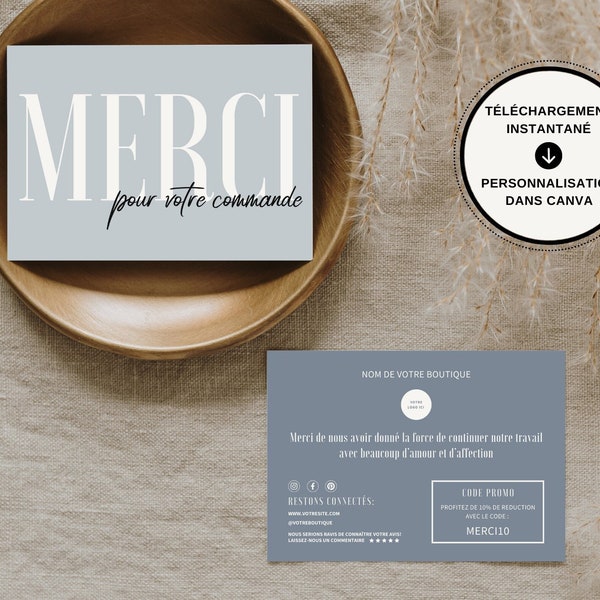 Custom Digital Customer Thank You Card Canva Template