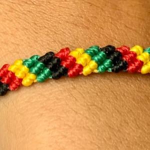 Handmade item/Reggae bracelet/Friendship bracelet/Ghana/Jamaican/Bob Marley style/Rasta man/ Rasta girl/ Red yellow green black