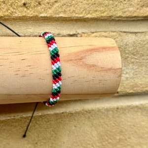 Handmade Palestine Flag Braided Bracelet: Adjustable Unisex Waterproof image 5