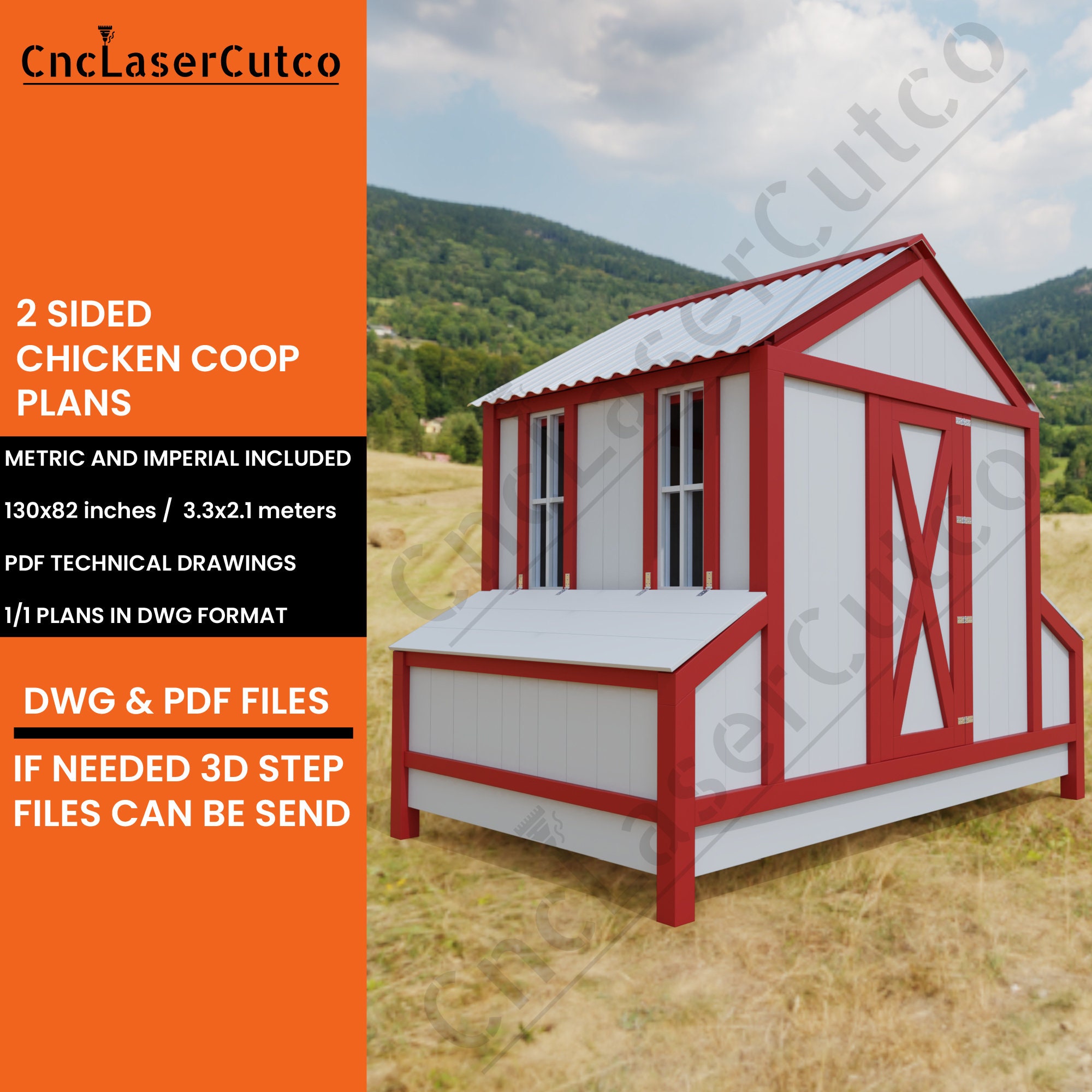 Chicken Coop Plans Chicken Coop Building Plans Chicken Coop Etsy