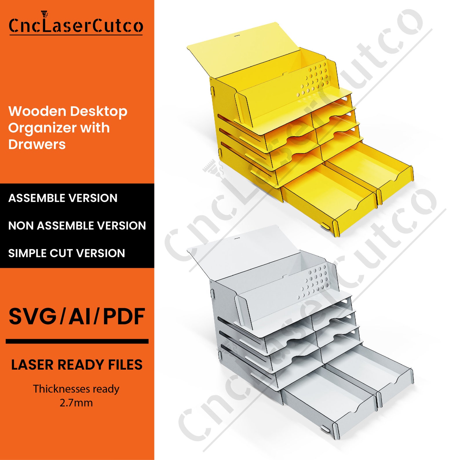 X Large Desktop Organizer Office Desk Storage With Shelves and Etsy