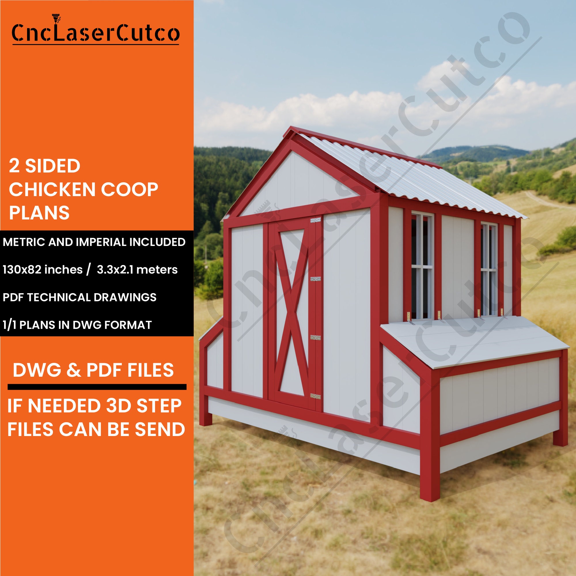 Chicken Coop Plans Chicken Coop Building Plans Chicken Coop Etsy