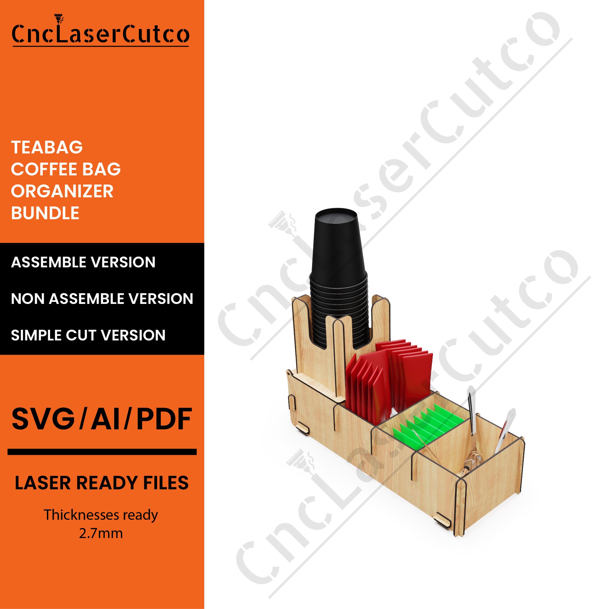 Tea Bag Holder SVG Tea Bag Box SVG Tea Bag Laser Cut File Etsy
