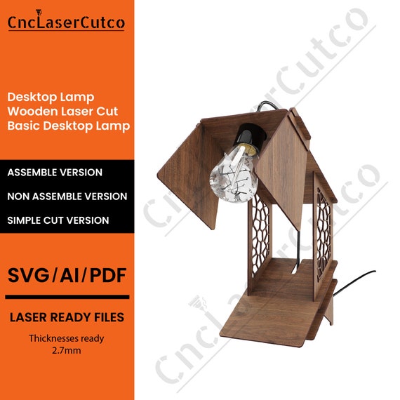 Laser cut desk lamp deals