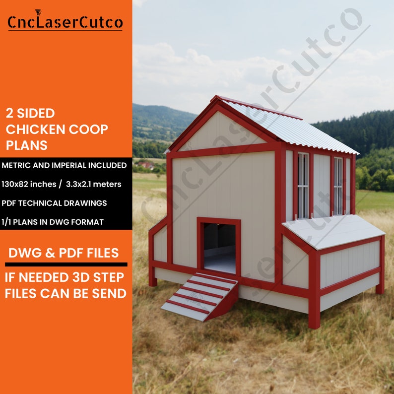 Chicken Coop Plans Chicken Coop Building Plans Chicken Coop Etsy