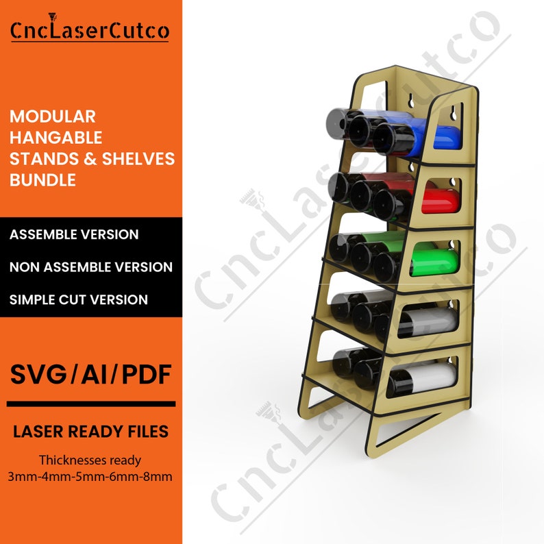 Spray Paint Can Holder SVG Spray Can Holder Laser Cut File Etsy