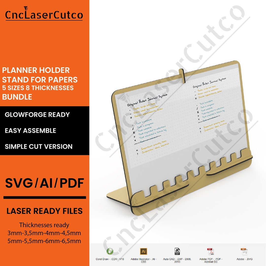 Task Note Card Holder SVG Bundle Todo List Stand Photo Etsy