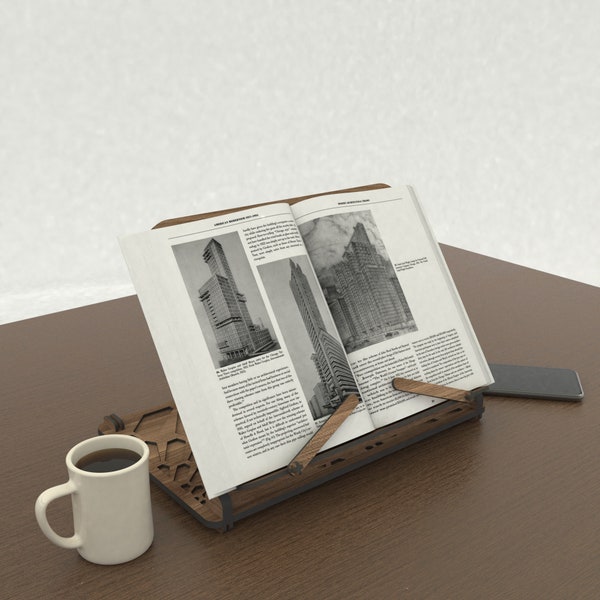 Book Holder Stand SVG ,  Stand for Books SVG, Digital download, Laser cut file, 3mm thick , 1/8 inches