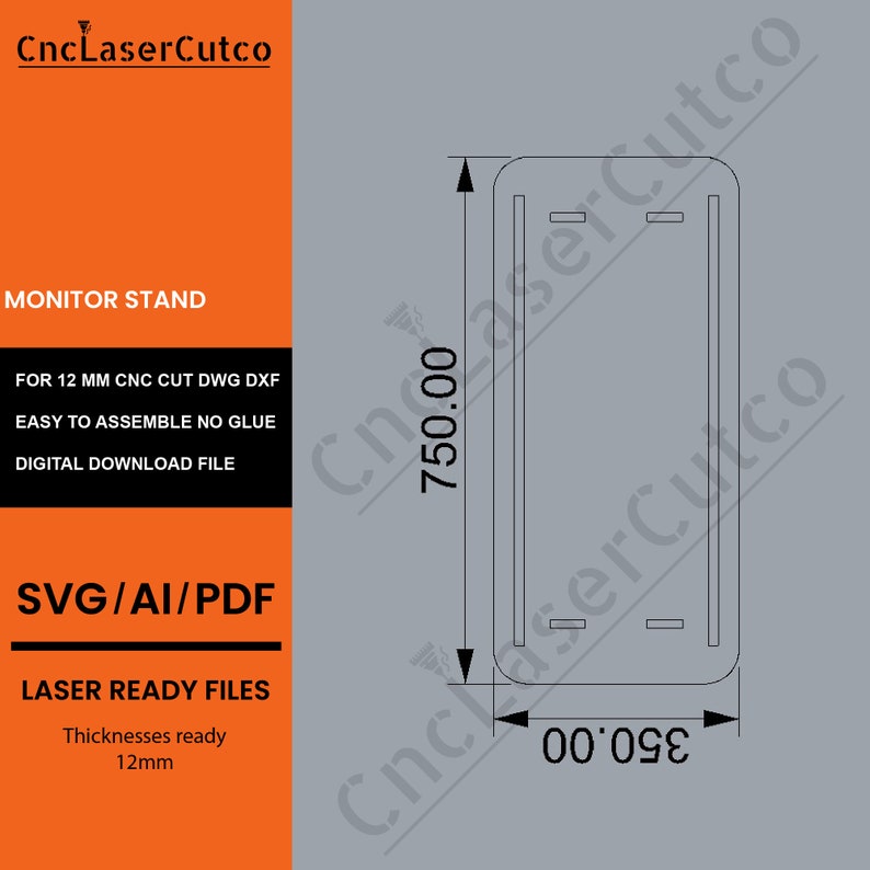 Monitor Stand Digital File Laptop Stand Plan Monitor Riser Etsy