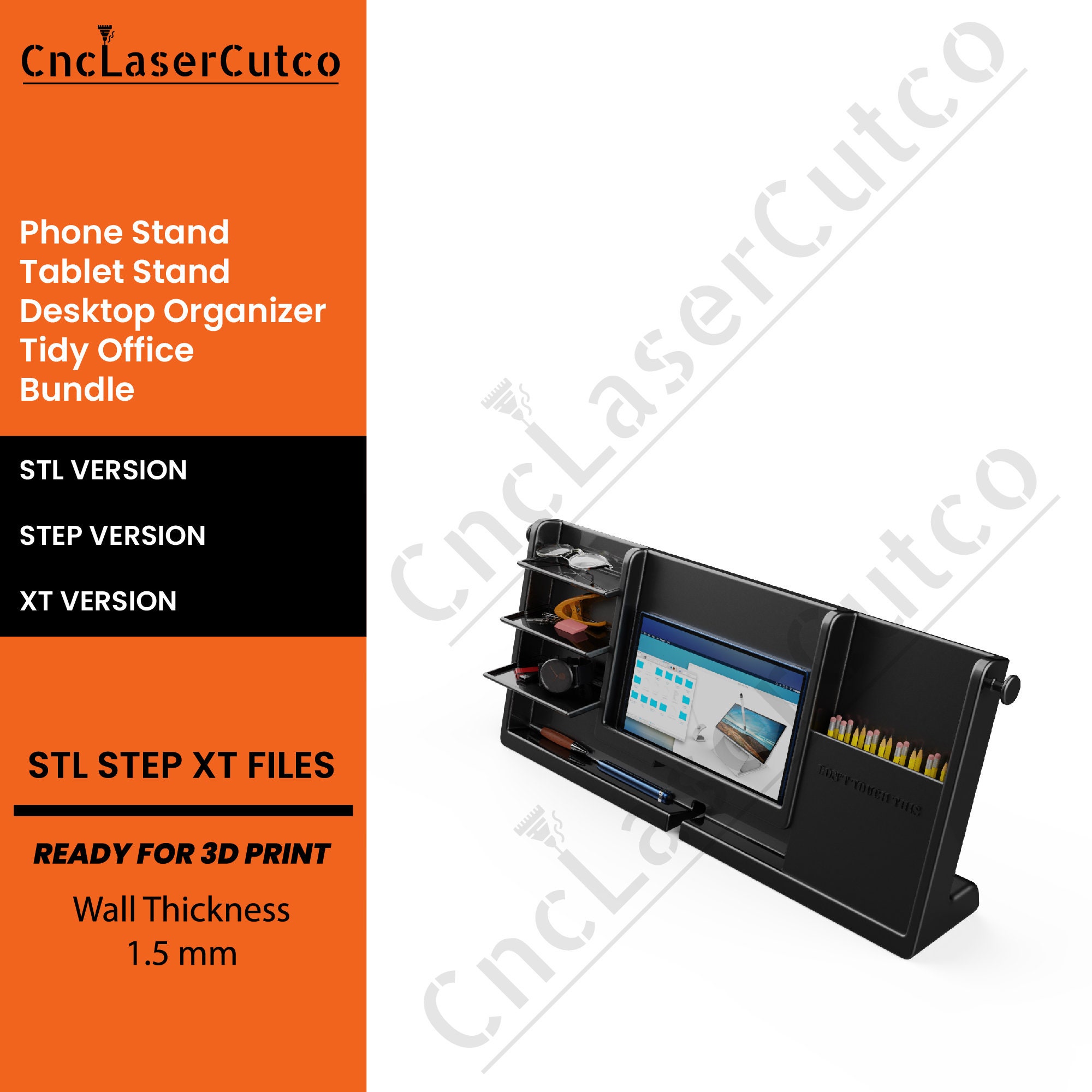 Phone and Tablet Holder STL File, STL File 3D Printing, 3D Printer STL