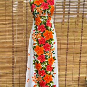 60s Hawaiian Ui Maikai Barkcloth Dress | Vintage Hawaiian 60s Hawaiian Ui Maikai Barkcloth Dress | Vintage Hawaiian