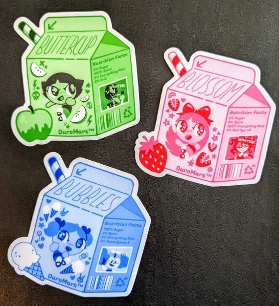 Blossom Bubbles and Buttercup Milk Stickers Etsy