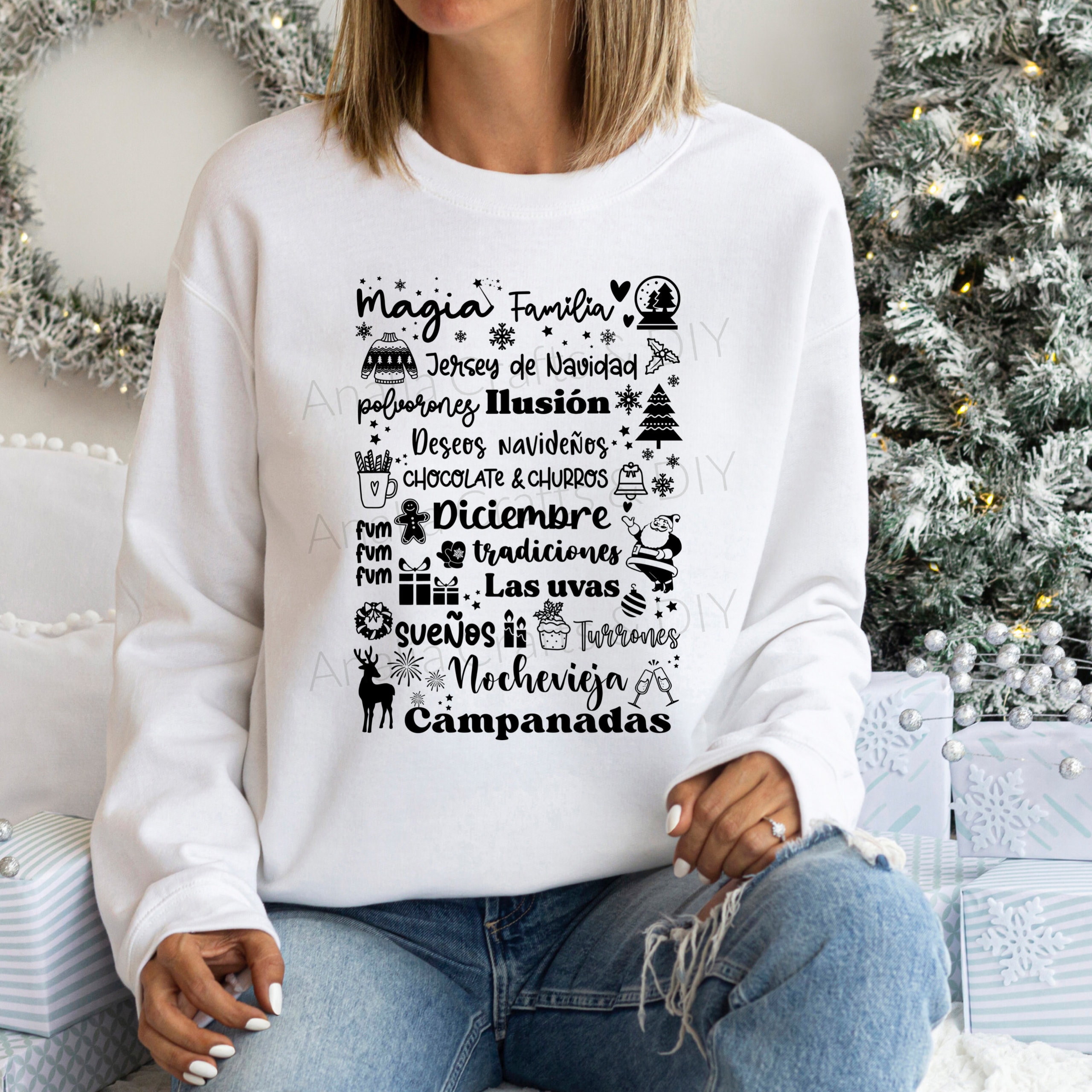 Palabras Navidad Archivo SVG /PNG para cortar o imprimir Cameo, Cricut, Brother, Scan and Cut, Siser