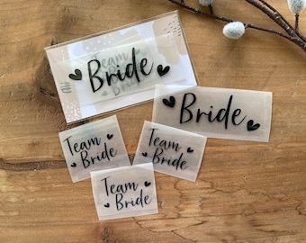 Iron-on vinyl image "Team Bride"