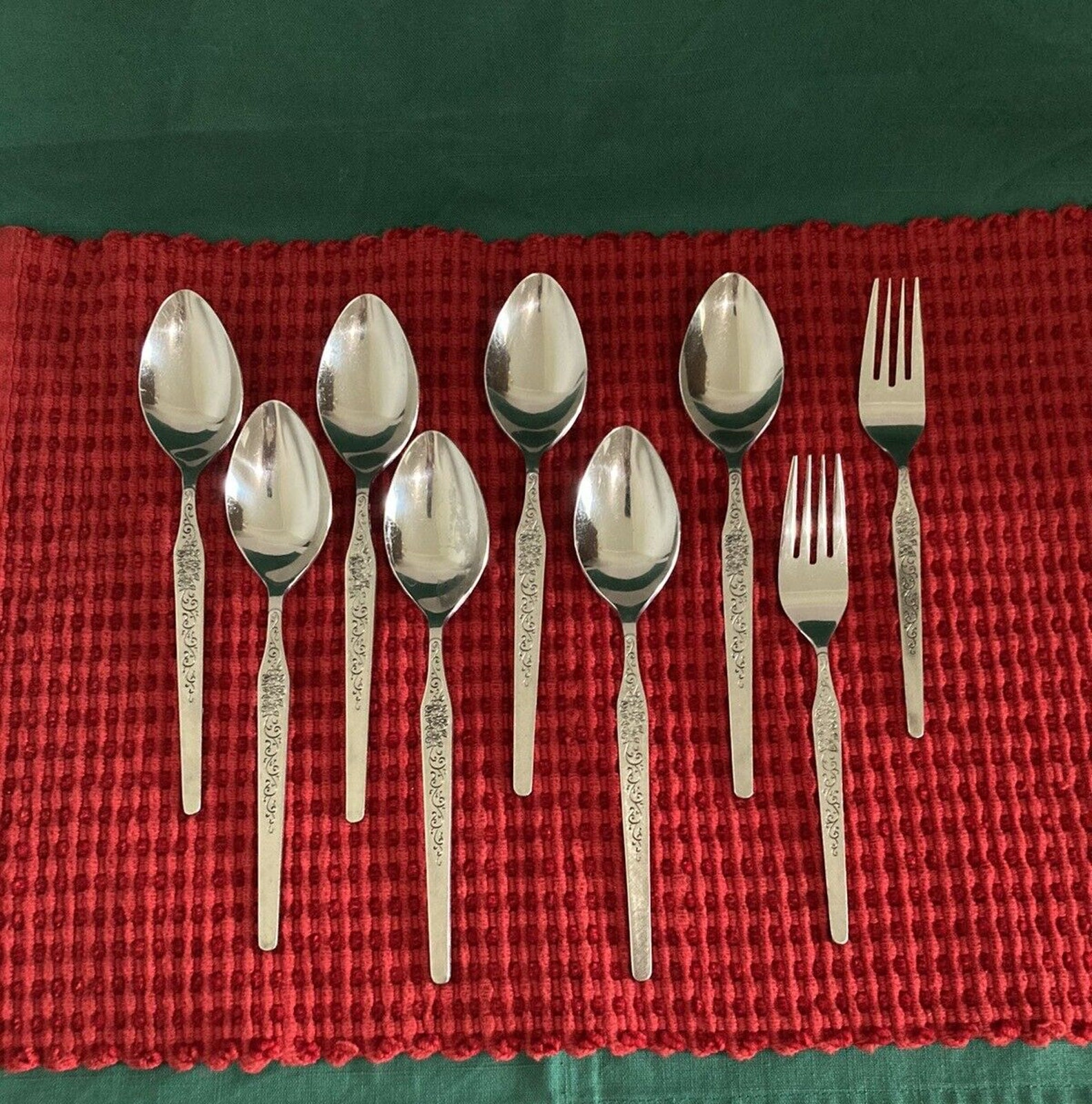 MCM Wm Rogers & Son Stainless Korea Flatware Spoons Salad Forks