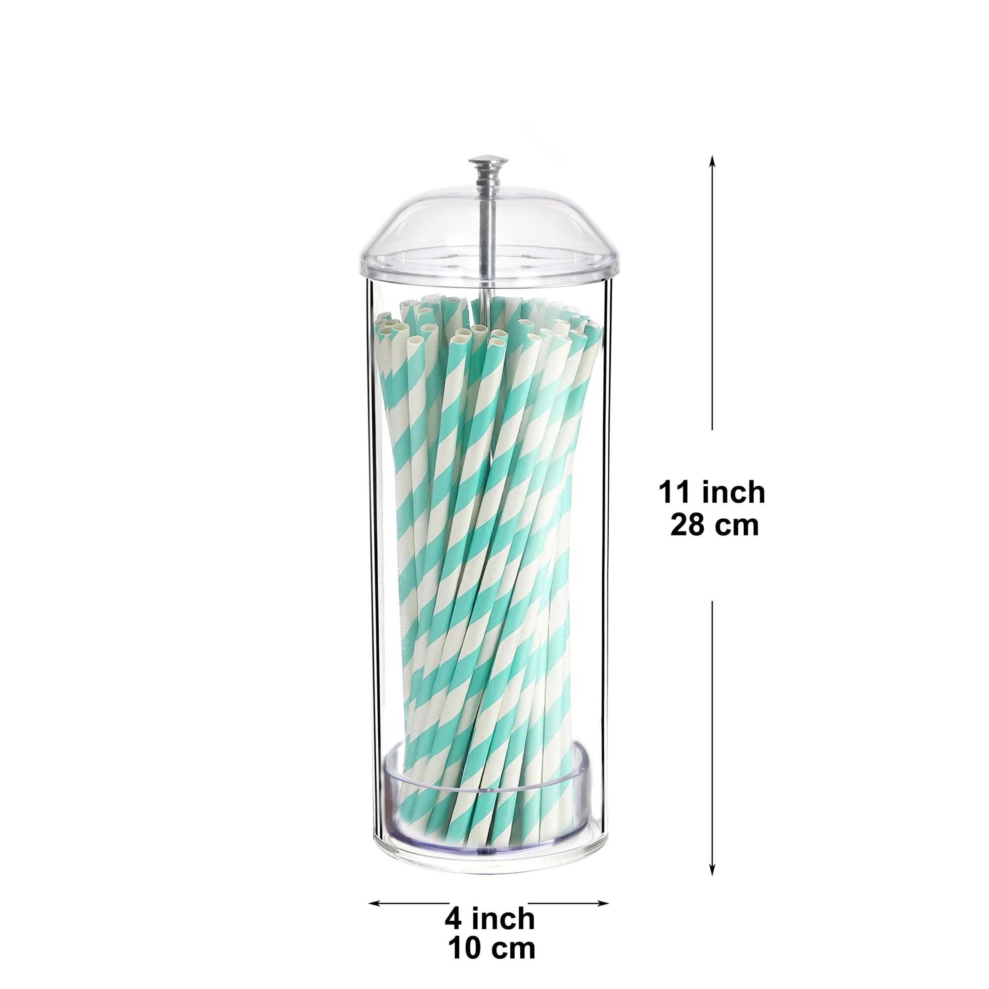 Straw Dispenser with Straws, 60 Count