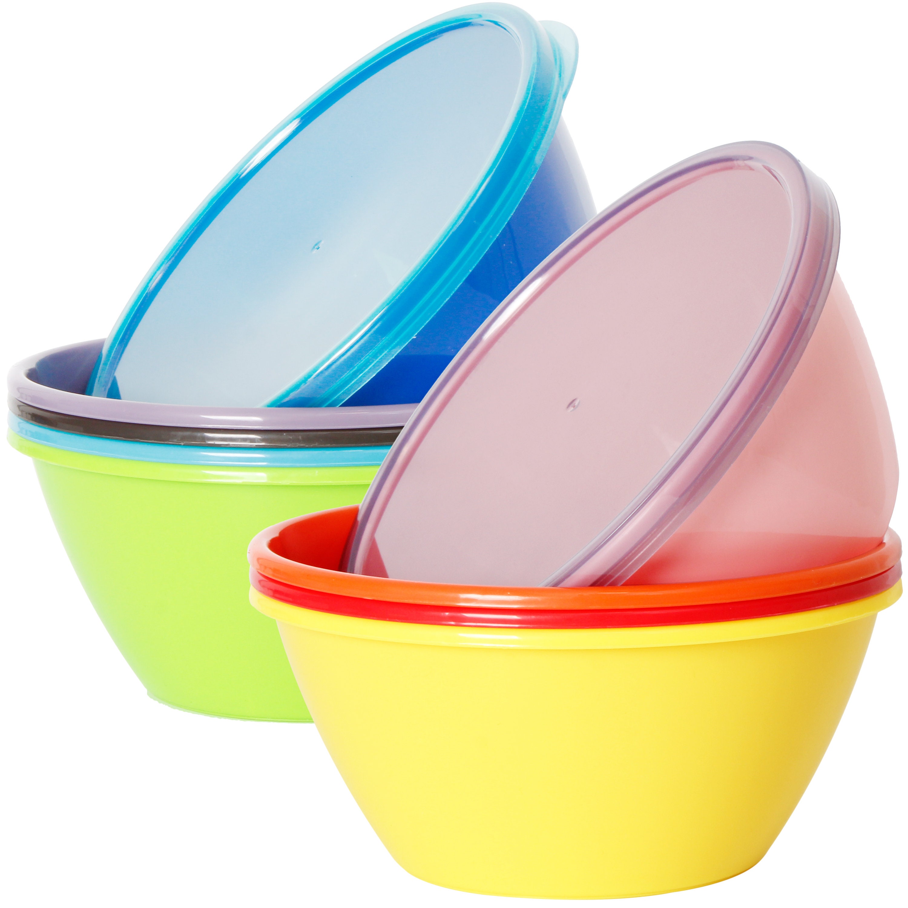 Youngever 12 Ounce Plastic Bowls with Lids, Snack Bowls, Small Bowls, Food  Storage Containers, Set of 9 in 9 Assorted Colors