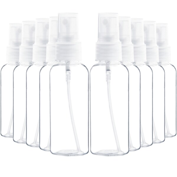 Youngever 20 Pack Refillable Plastic Spray Bottles with Lids 2OZ , Clear Empty Fine Mist Plastic Mini Travel Bottles YE949.809