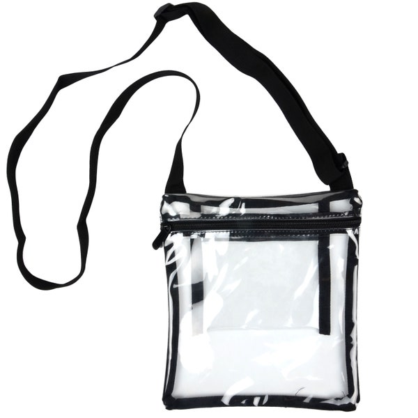 Youngever Clear Cross-Body Purse, Stadium Approved Clear Vinyl Bag, Adjustable Cross-Body Strap, Extra Inside Pocket YE393.501