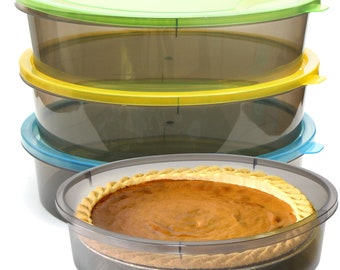 Youngever 3 Pack Pie Containers, Plastic Food Storage Containers, Fresh Pie Keeper YE395.901