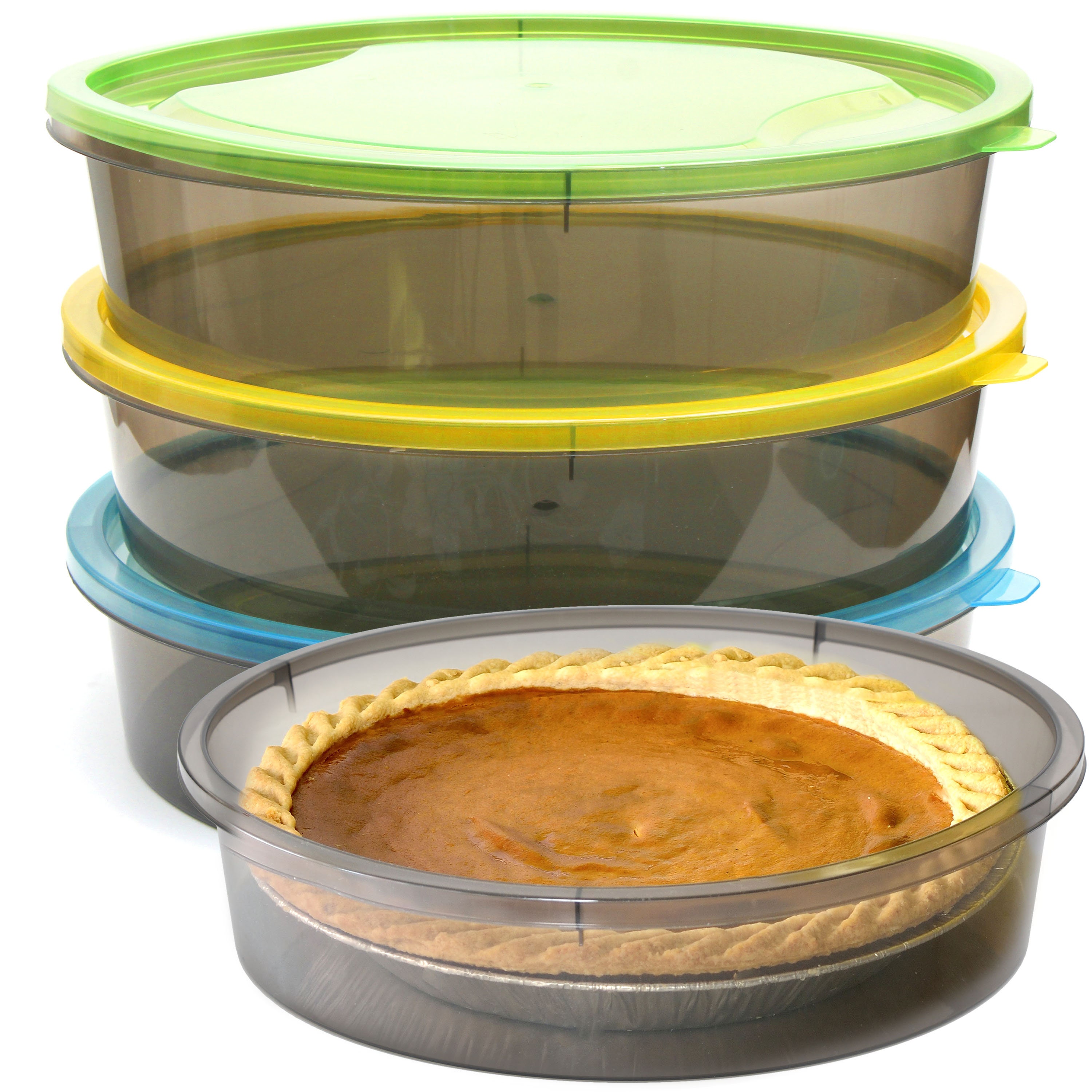  Tupperware 12 Pie Round Keeper Cake Taker Aqua Blue : Home &  Kitchen