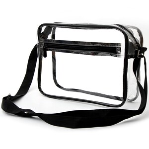 Youngever Medium Clear Messenger Bag, Stadium Approved Clear Bag, Adjustable Cross-Body Strap Clear Plastic Bag YE394.232