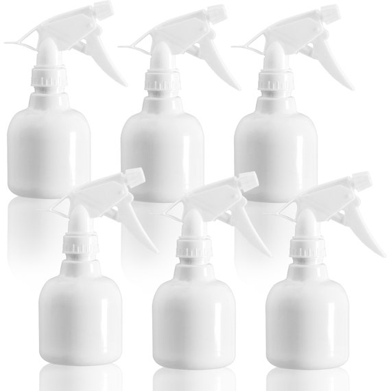 Youngever 6 Pack Empty Plastic Spray Bottles, White Spray Bottles for Hair and Cleaning Solutions (16 Ounce)