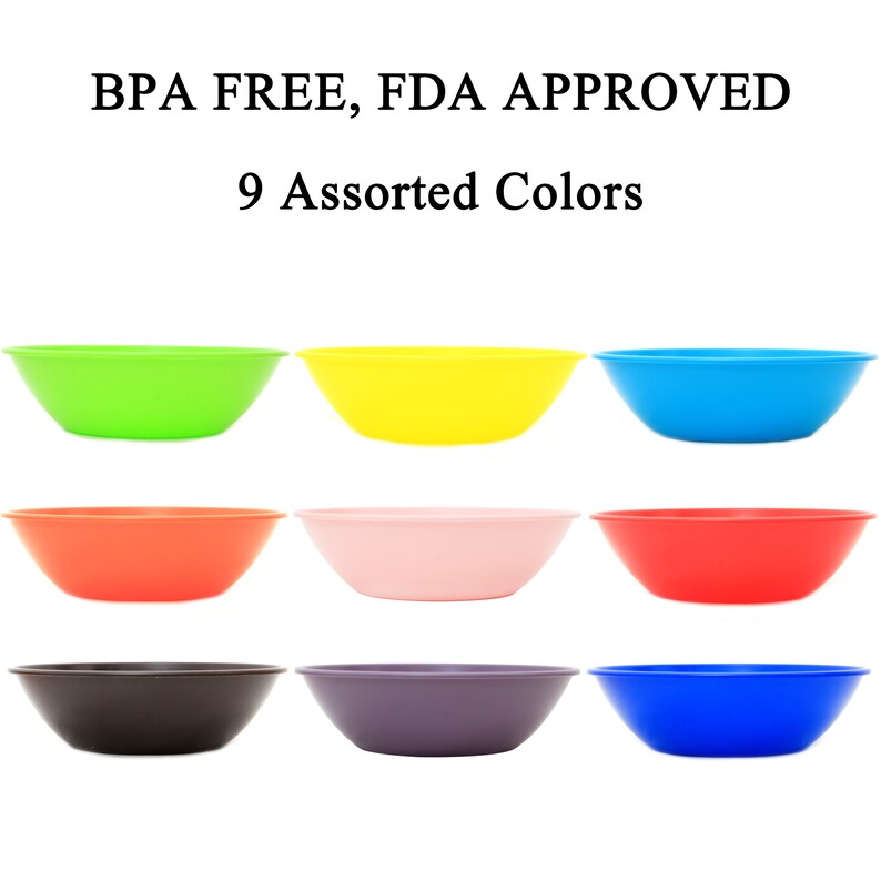 28 Ounce Plastic Bowls, Large Cereal Bowls, for Cereal, Soup or Salad