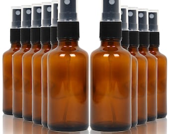 Youngever 16 Pack Empty Amber Glass Spray Bottles, 2 Ounce Empty Refillable Containers YE949.557