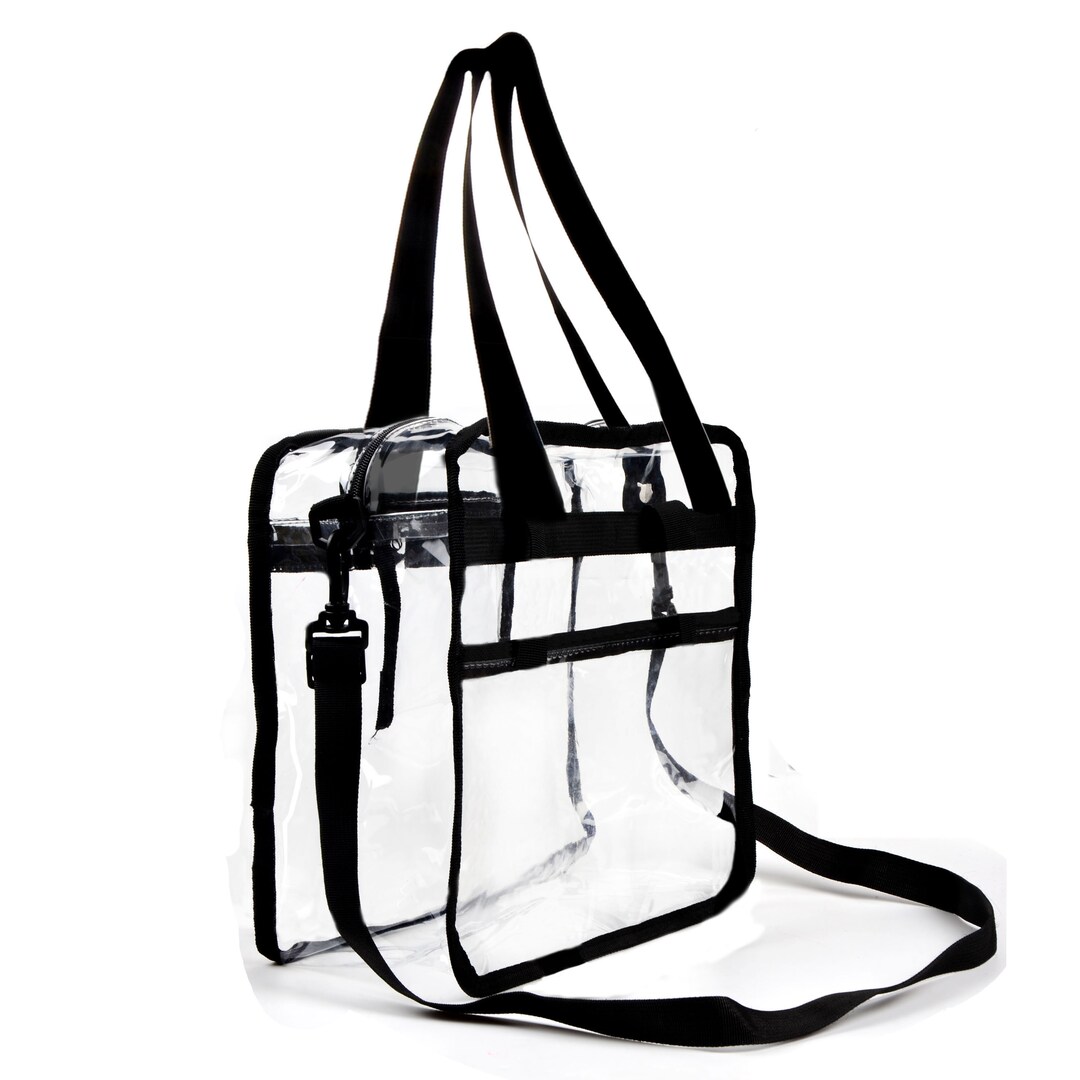 Youngever Clear Tote Bag , Heavy Duty , Shoulder Straps and Zippered
