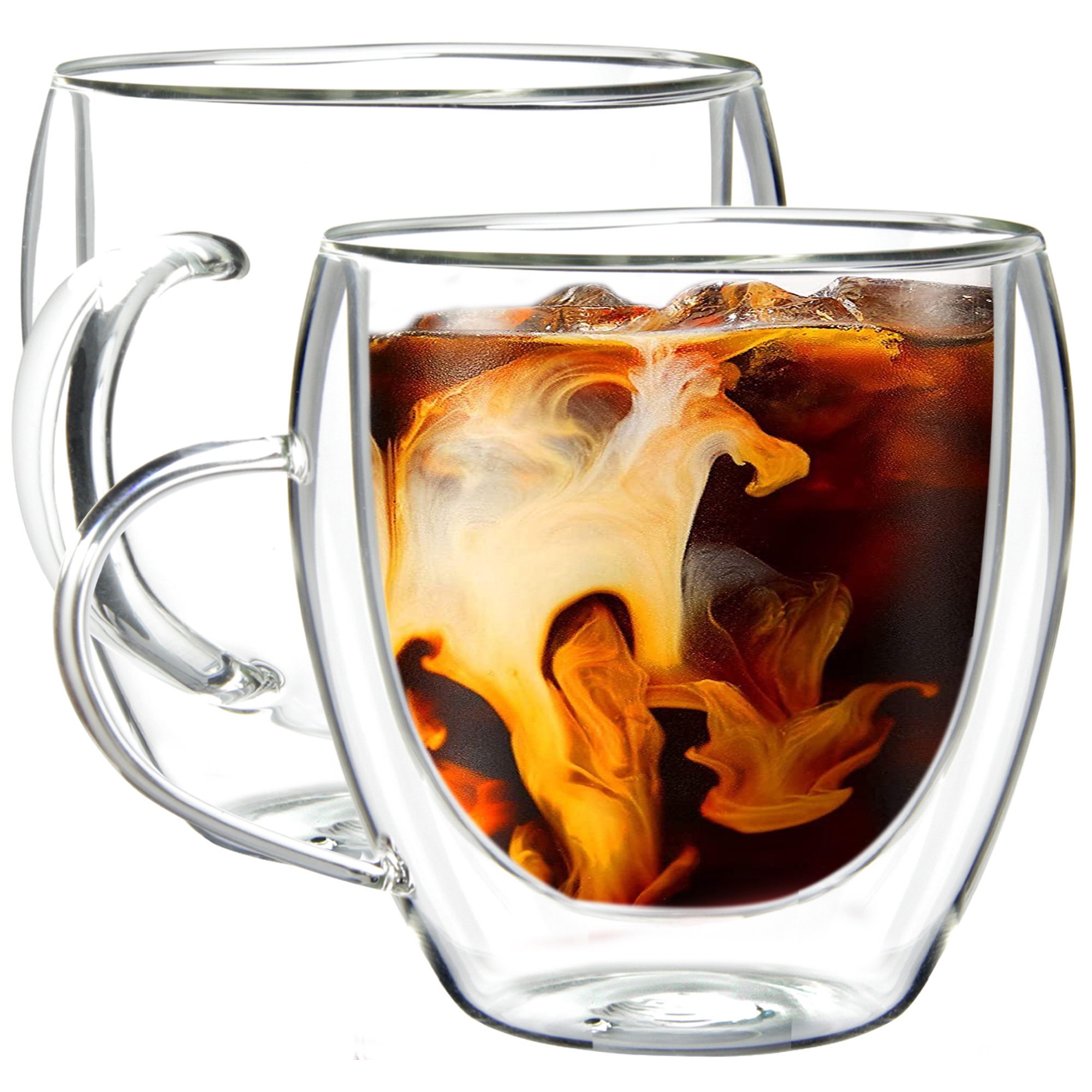 Double-Wall Insulated Glass Mugs (2) – Brod & Taylor