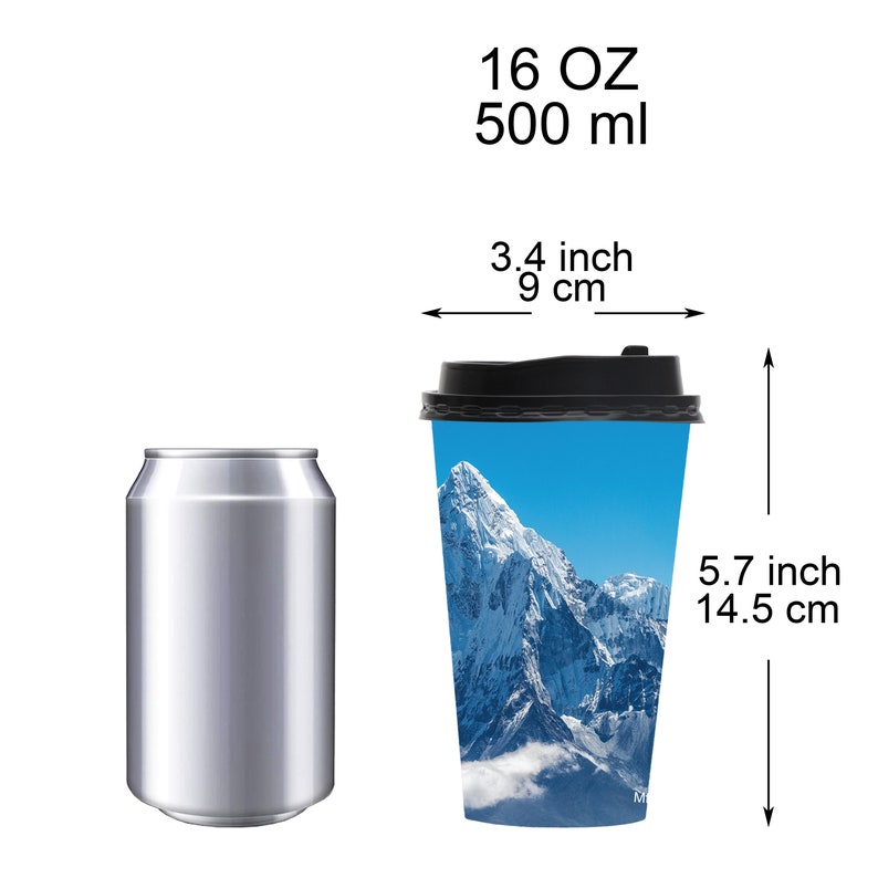 72 Sets Disposable Coffee Cups With Lids to Go Hot Coffee Etsy